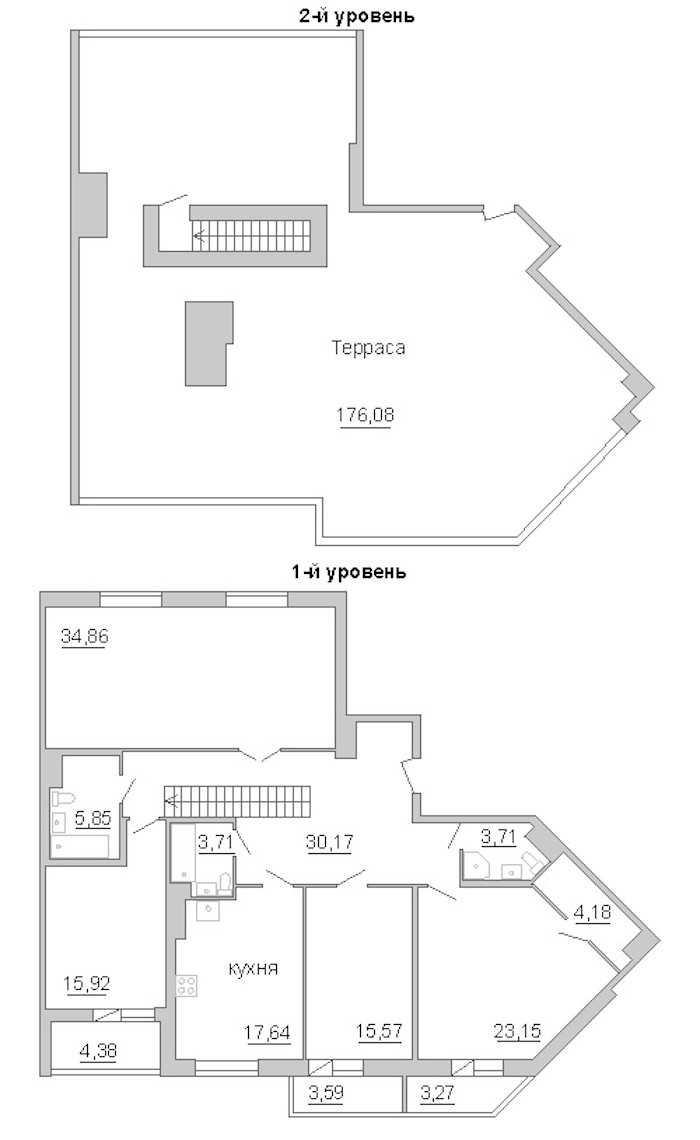 Четырехкомнатная квартира в : площадь 158.7 м2 , этаж: 11 – купить в Санкт-Петербурге